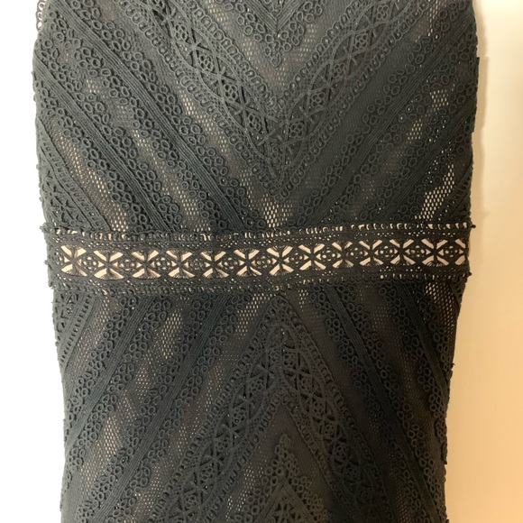 BRAND NEW Alice + Olivia Black Lace flared dress - Picture 4 of 11